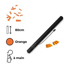 Canon à confettis électrique orange 80 cm