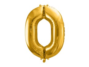 Ballon chiffre 0 Or (gold) 86cm