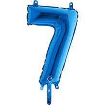 Ballon anniversaire chiffre 7 Bleu 36cm
