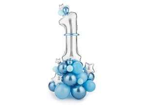 Bouquet de Ballons Géant - Chiffre 1 Bleu - 90x140cm