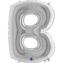 Ballon Aluminium lettre B Argent 102cm