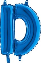 Ballon Lettre D Bleu - 35cm