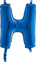 Ballon Lettre H Bleu - 35cm