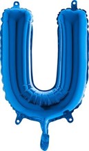 Ballon Lettre U Bleu - 35cm