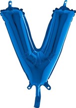 Ballon Lettre V Bleu - 35cm