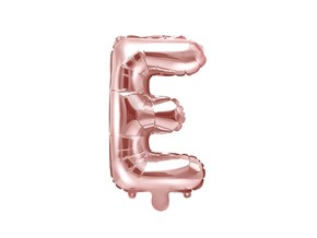 Ballon Lettre E Or Rose - 35cm