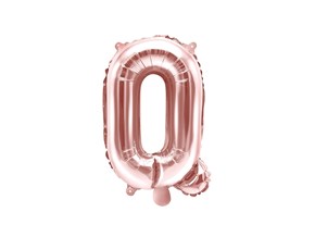 Ballon Lettre Q Or Rose - 35cm