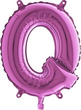 Ballon Lettre Q Rose - 35cm