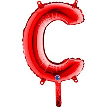 Ballon aluminium lettre C Rouge 36cm