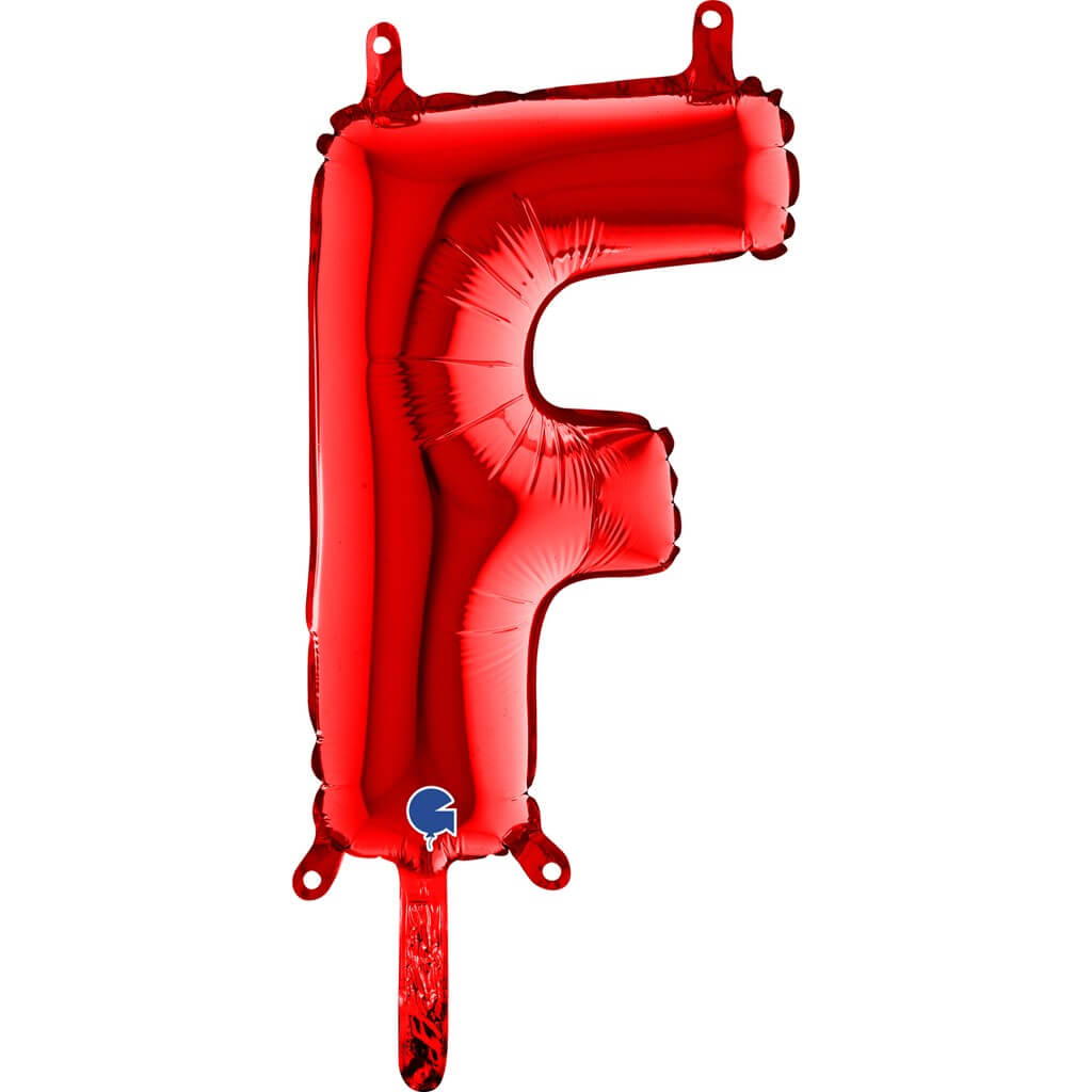 Ballon aluminium lettre F Rouge 36cm