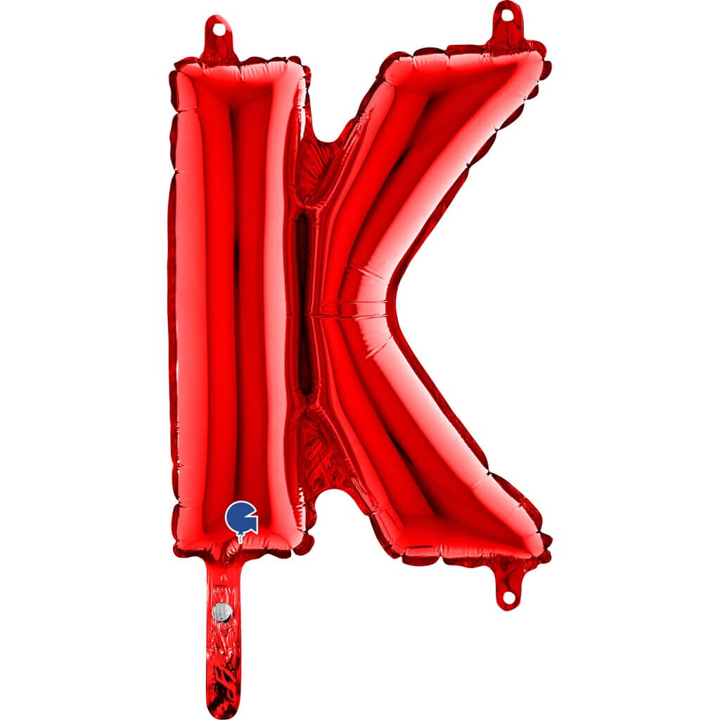 Ballon aluminium lettre K Rouge 36cm