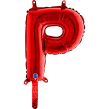 Ballon aluminium lettre P Rouge 36cm