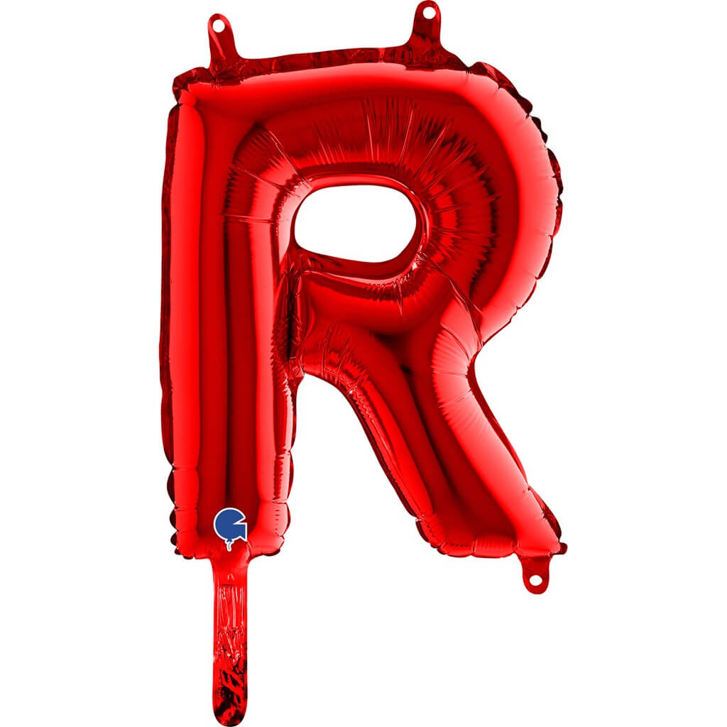 Ballon aluminium lettre R Rouge 36cm