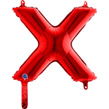 Ballon aluminium lettre X Rouge 36cm