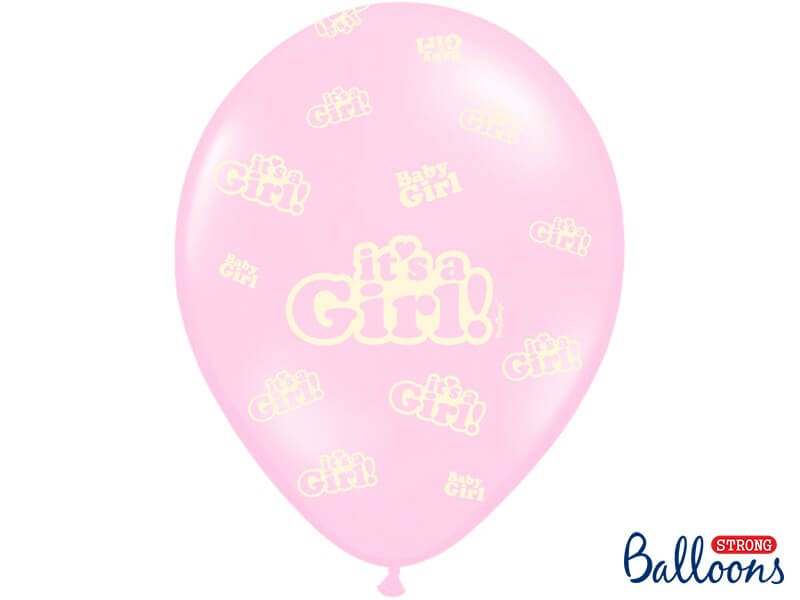Lot de 6 ballons "It's a Girl" Mix