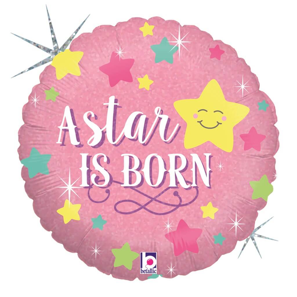 Ballon rose "A Star Is Born" ø45cm
