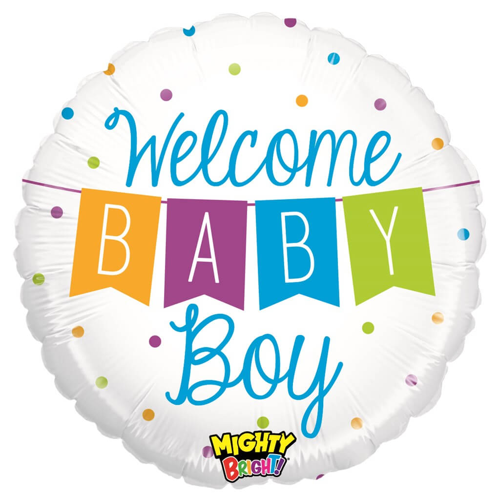 Ballon "Welcome Baby Boy" Rond ø53cm