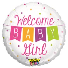 Ballon Welcome Baby Girl Rond ø53cm