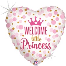 Ballon Coeur Welcome Little Princess 45cm