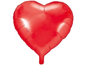 Ballon Coeur rouge métallique 61cm