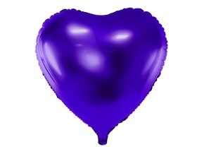 Ballon Coeur Violet métallique 45cm
