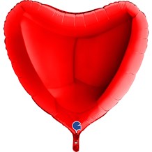 Ballon Géant Coeur Rouge Métallique 91cm