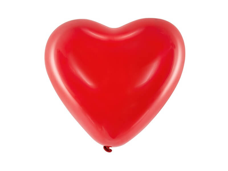 Lot de 100 Ballons Coeur Rouge Pastel 25cm 