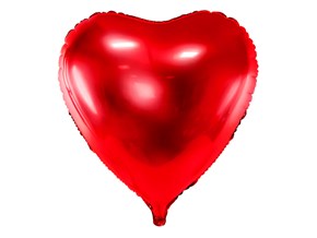 Ballon Mylar - Coeur Rouge Métallisé - 73x73cm