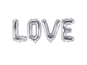 Ballon en Aluminium argent LOVE 