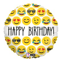 Ballon Emoji Happy Birthday 45cm