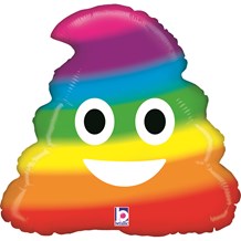 Ballon Emoji Caca Rainbow ø51cm