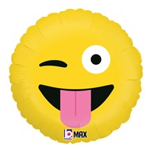 Ballon Emoji Jaune Farfelu ø45cm