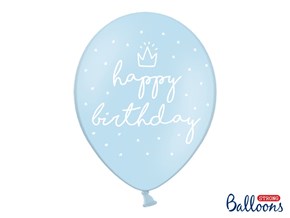 Ballons HAPPY BIRTHDAY Bleus (Lot de 6)