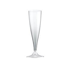 Flûte à champagne 14cl en plastique transparent - Lot de 20 