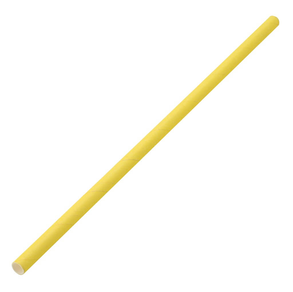 Paille papier jaune 20cm /ø6mm (250 pcs)