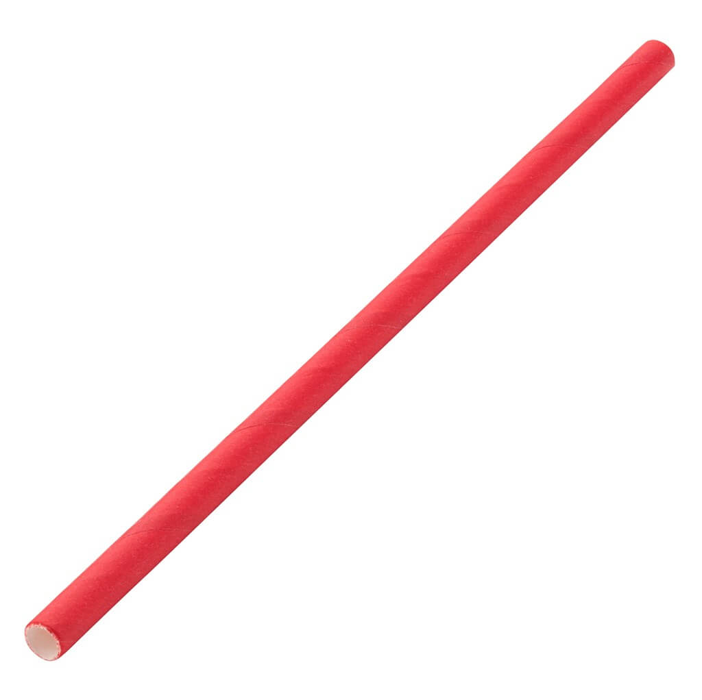 Paille papier rouge 14cm /ø5mm (250 pcs)