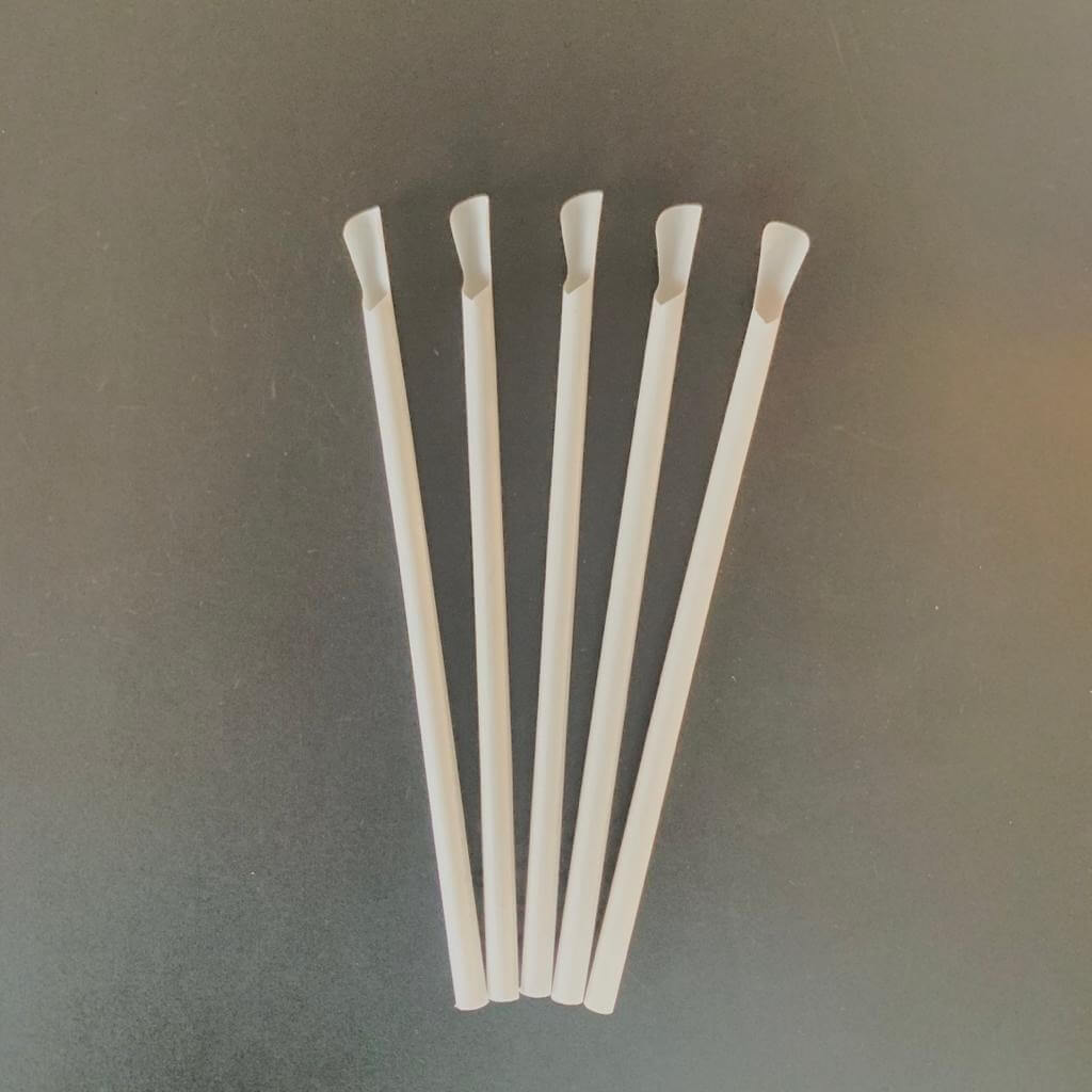 Paille Cuillère Bio PLA blanche 20cm /ø8mm (200pcs)