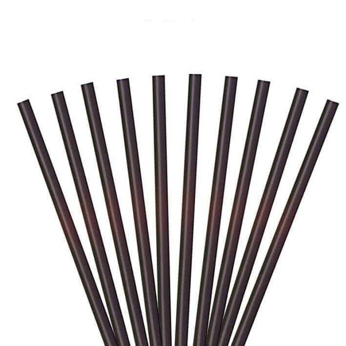 Paille Biodégradable PLA noire 20,5cm/ ø6mm (LOT DE 250) #56