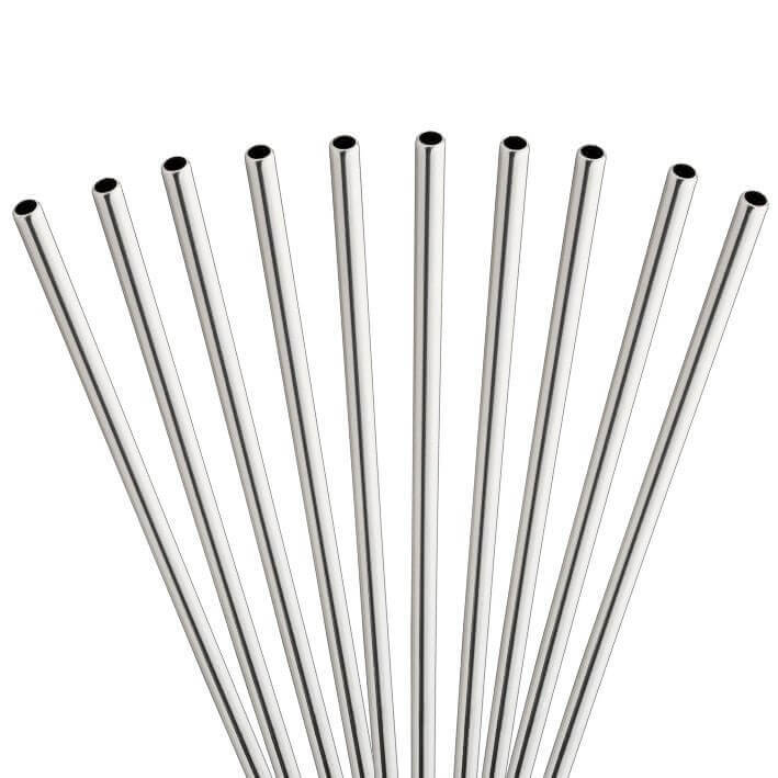 Paille inox réutilisable 21,5cm /ø6mm (12pcs)