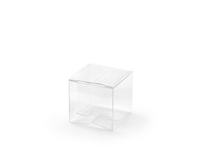 Boîtes carrées, transparentes, 5x5x5cm lot de 10
