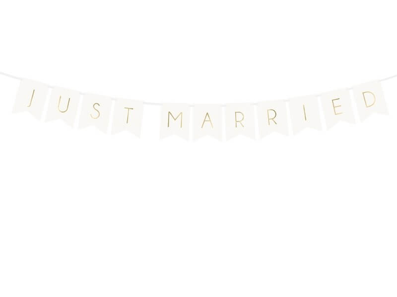 Banner Just Married blanc 