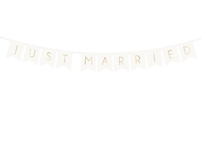 Banner Just Married blanc 