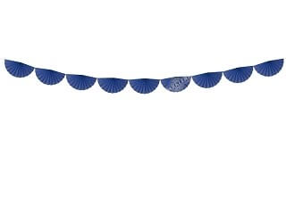Guirlande de tissus rosettes bleues 3 mètres 