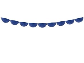 Guirlande de tissus rosettes bleues 3 mètres 