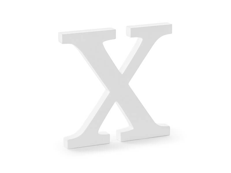 Lettre X en Bois Blanc 