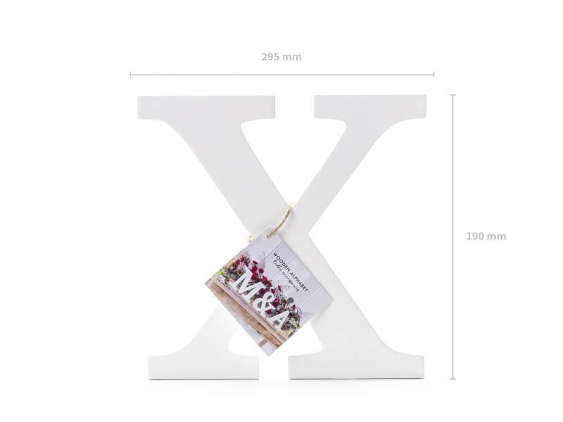 Lettre X en Bois Blanc 