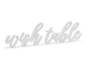 Lettres Wish Table Blanc