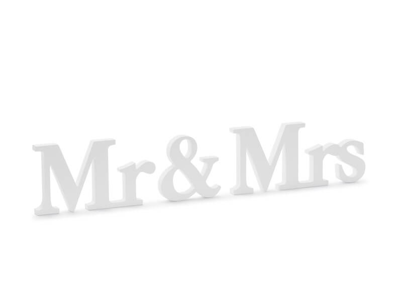 Lettres " Mr & Mrs" Blanc 