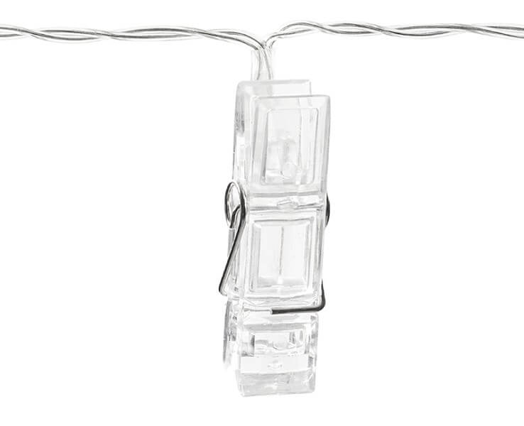 Guirlande à LED - Pinces Décoratives - Transparent - 1,4m