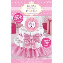 Kit décoration gâteau pour Baby Shower Fille (4 pièces) 
